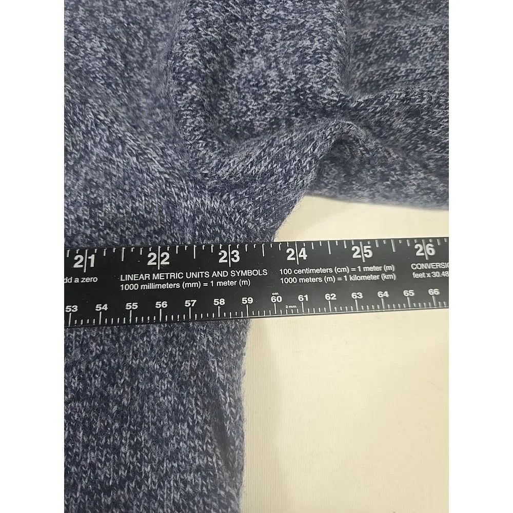 J. Crew Sweater Mens Extra Large‎ Blue 100% Lambswool Pullover Long Sleeves